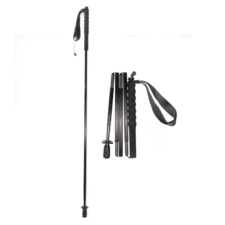 5 section Folding Carbon Trekking Poles – Scale Black