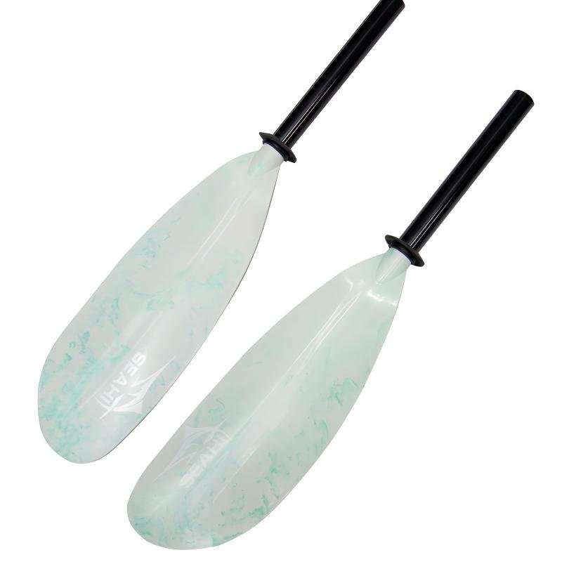 Fiberglass 4-Piece Kayak Paddle - Mint Sea Marble - okhealingwild