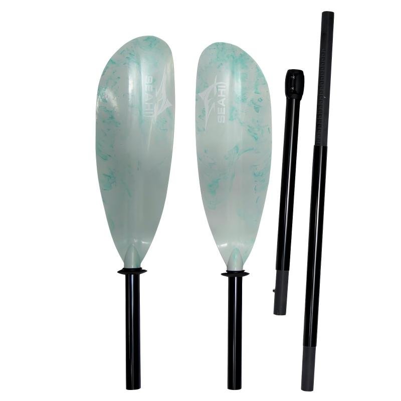Fiberglass 4-Piece Kayak Paddle - Mint Sea Marble - okhealingwild