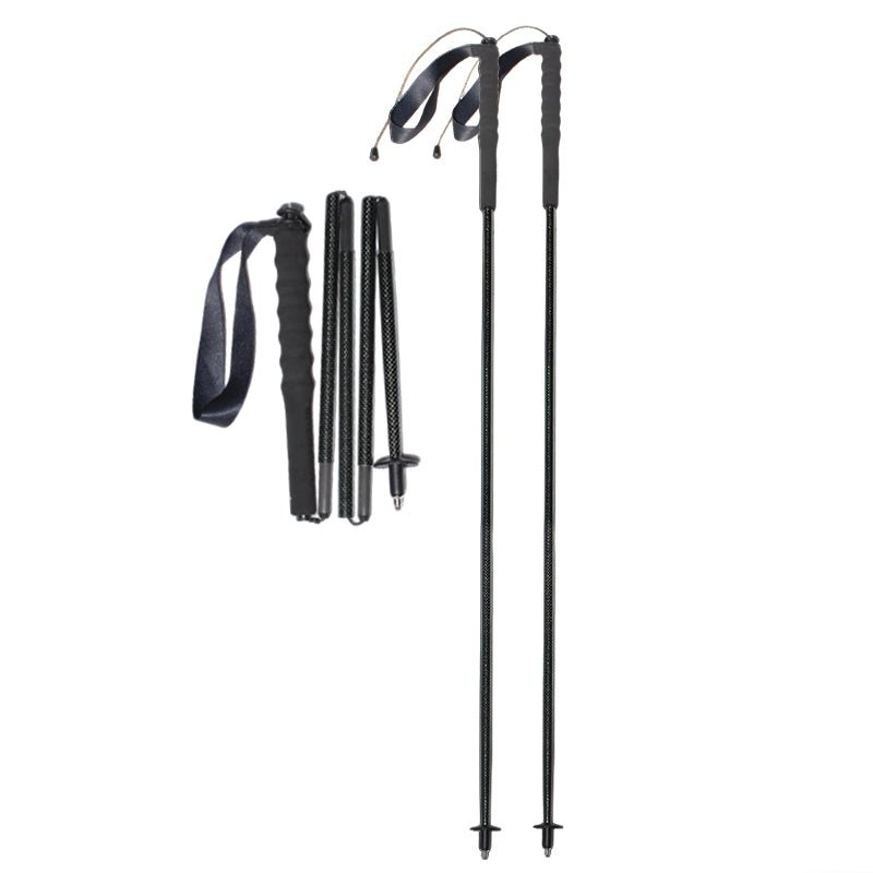 Foldable Carbon Hiking Poles – Silver Green - okhealingwild