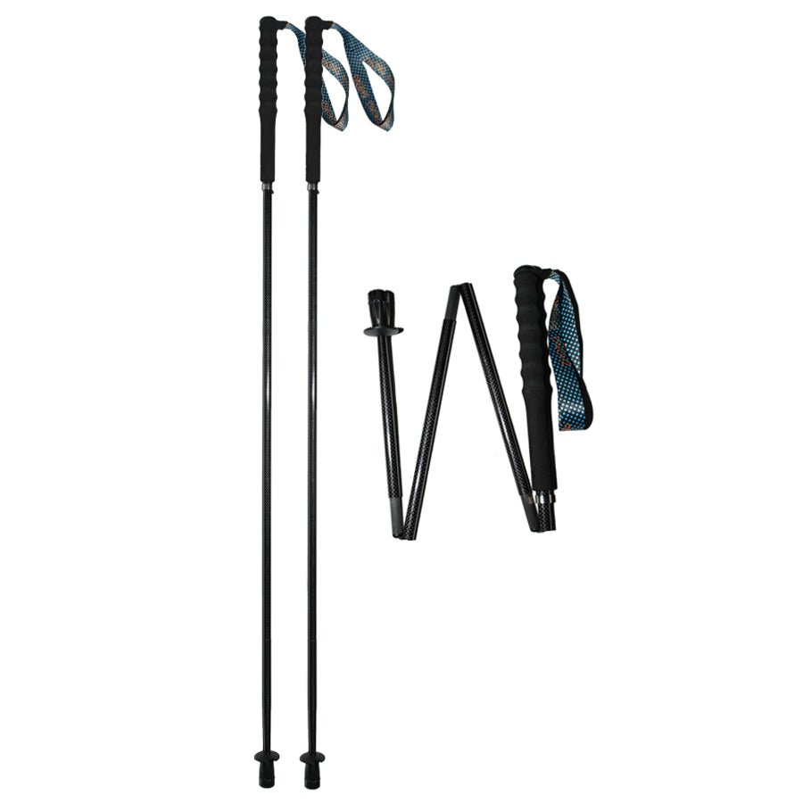 Foldable Ultralight Carbon Trekking Poles - Carbon Weave - okhealingwild