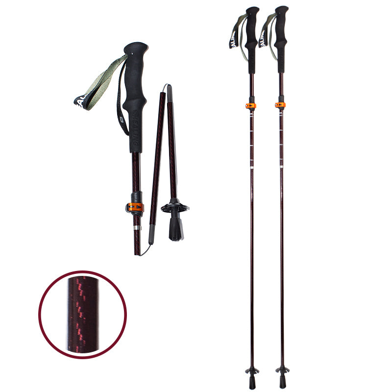 Shock-Absorbing Carbon Trekking Poles – JR