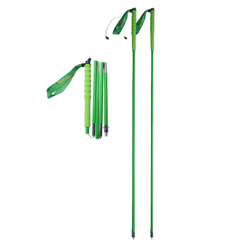 Carbon Trekking Poles – High Visibility - Lime Green