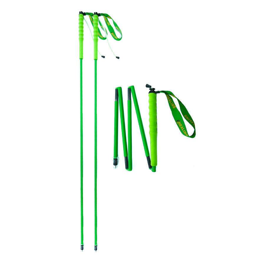 Carbon Trekking Poles – High Visibility - Lime Green