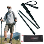 Mountain Trail Carbon Fiber Trekking Poles - 3 sections Folding - okhealingwild