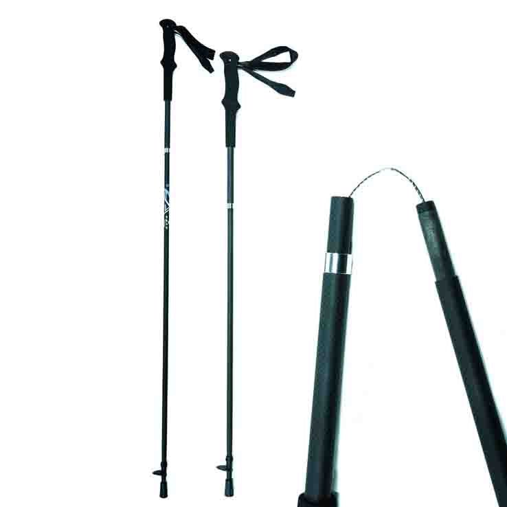 Mountain Trail Carbon Fiber Trekking Poles - 3 sections Folding - okhealingwild