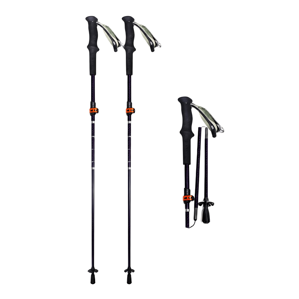 Shock-Absorbing Carbon Trekking Poles – JPurple - okhealingwild