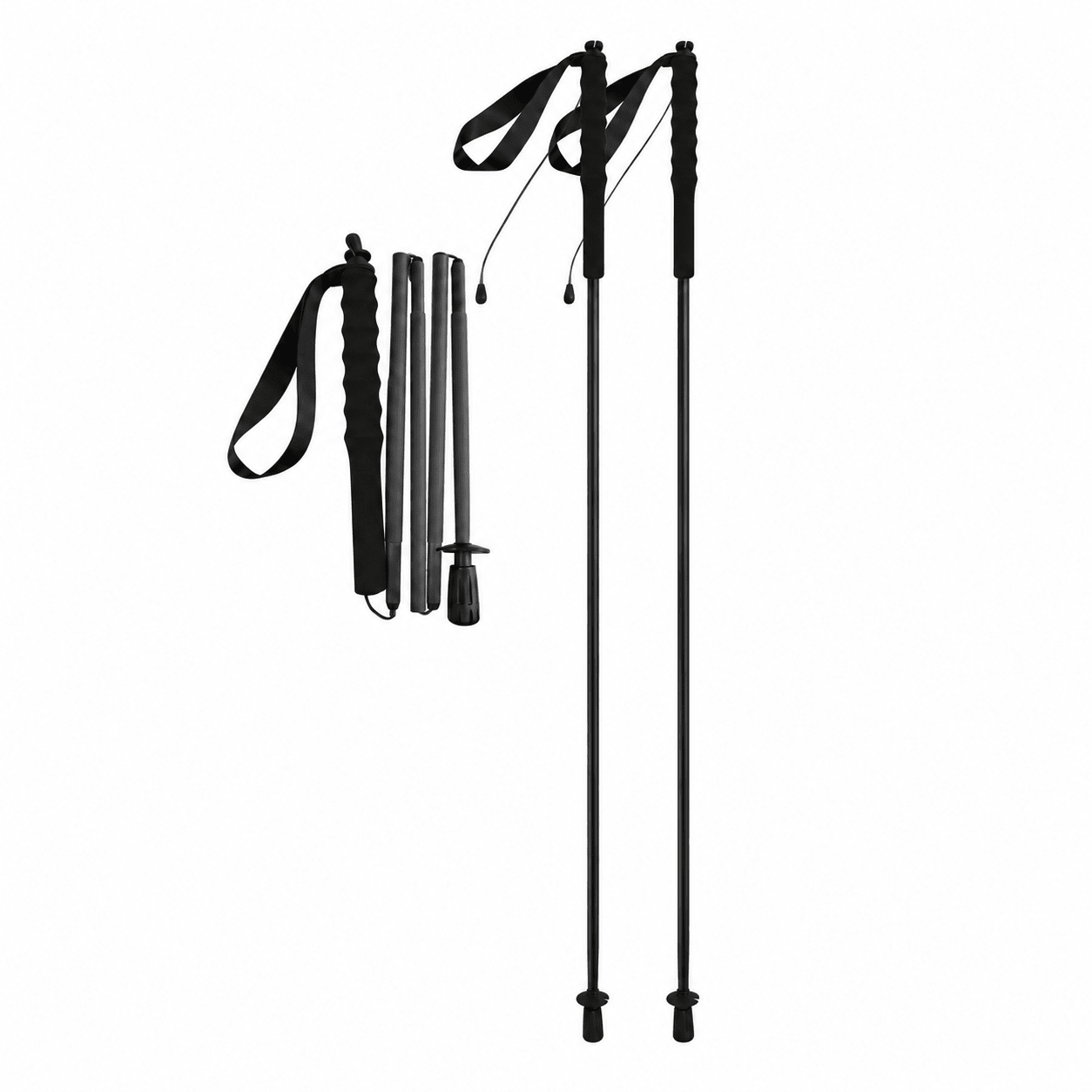 Ultralight Carbon Trekking Poles - Alpine Black - okhealingwild