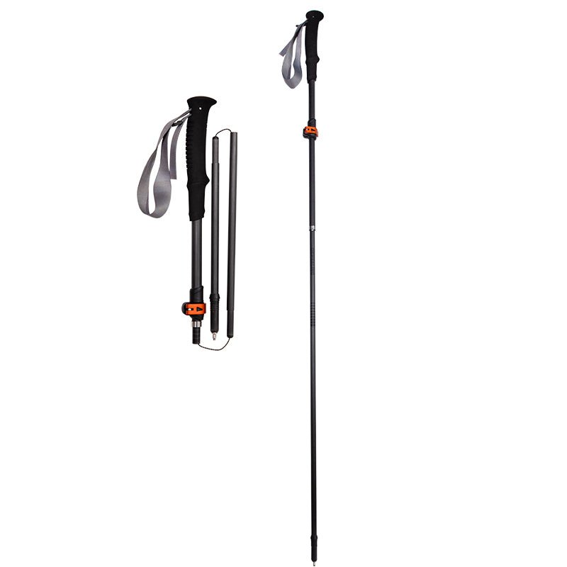Ultralight Compact Carbon Folding Trekking Poles – M Obsidian Black - okhealingwild