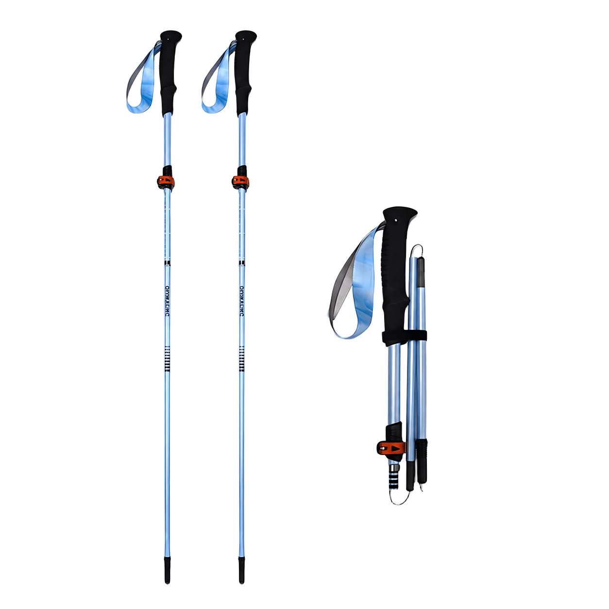 Ultralight Compact Carbon Folding Trekking Poles – MBlue - okhealingwild