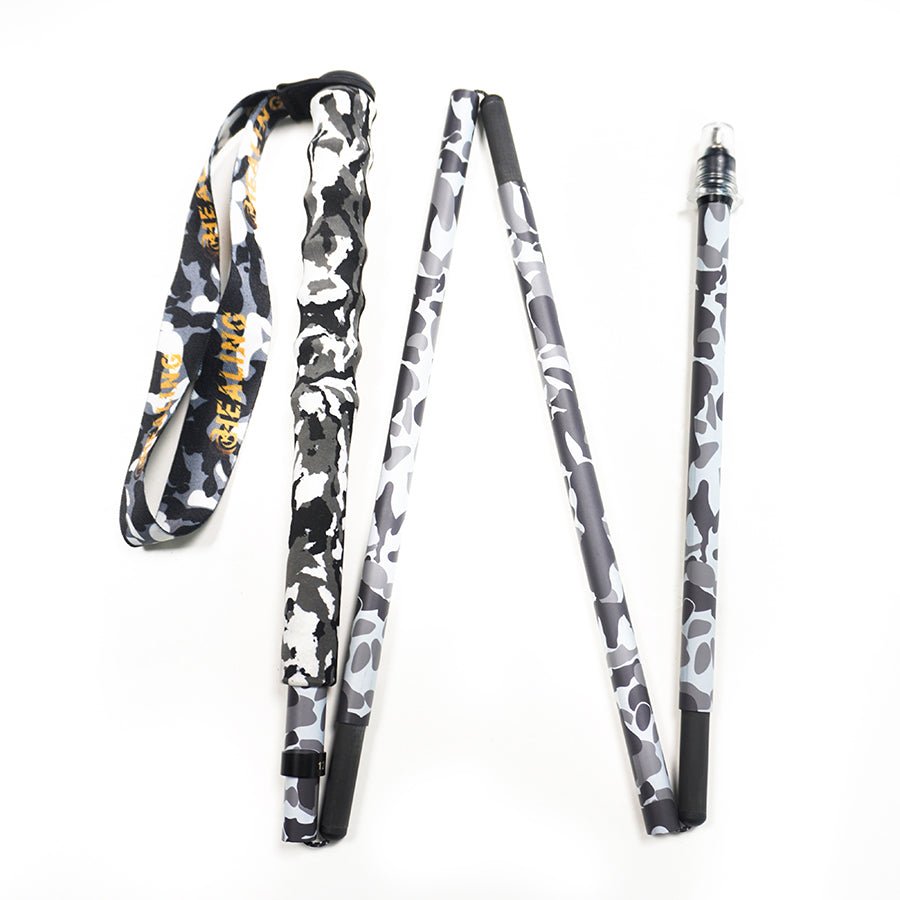 Ultralight Foldable Carbon Trekking Poles – Black Camouflage - okhealingwild
