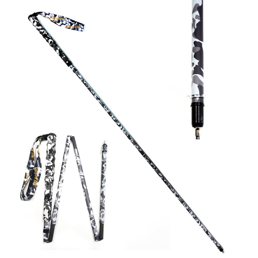 Ultralight Foldable Carbon Trekking Poles – Black Camouflage - okhealingwild