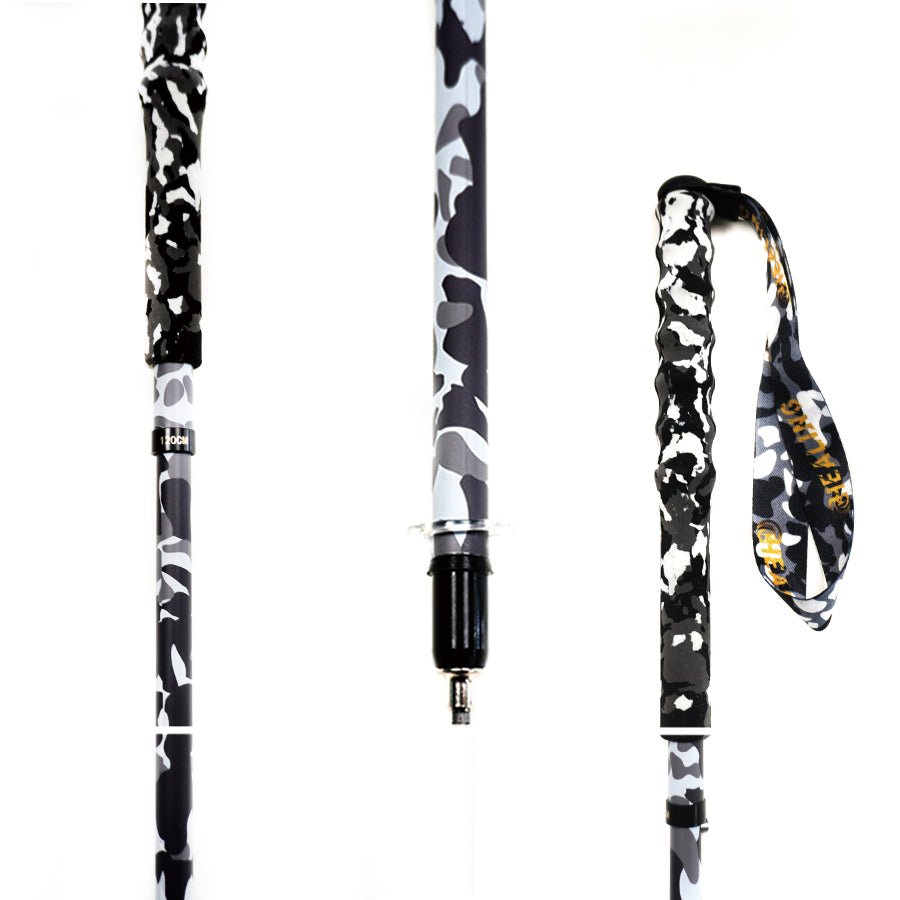 Ultralight Foldable Carbon Trekking Poles – Black Camouflage - okhealingwild