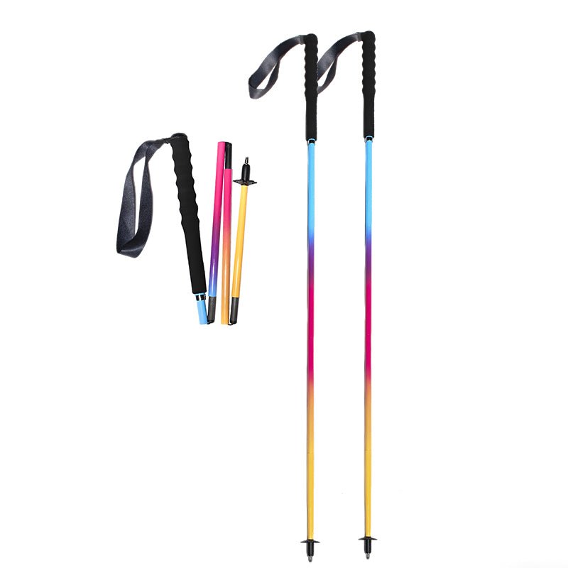 Ultralight Foldable Carbon Trekking Poles – Sunset Pink - okhealingwild