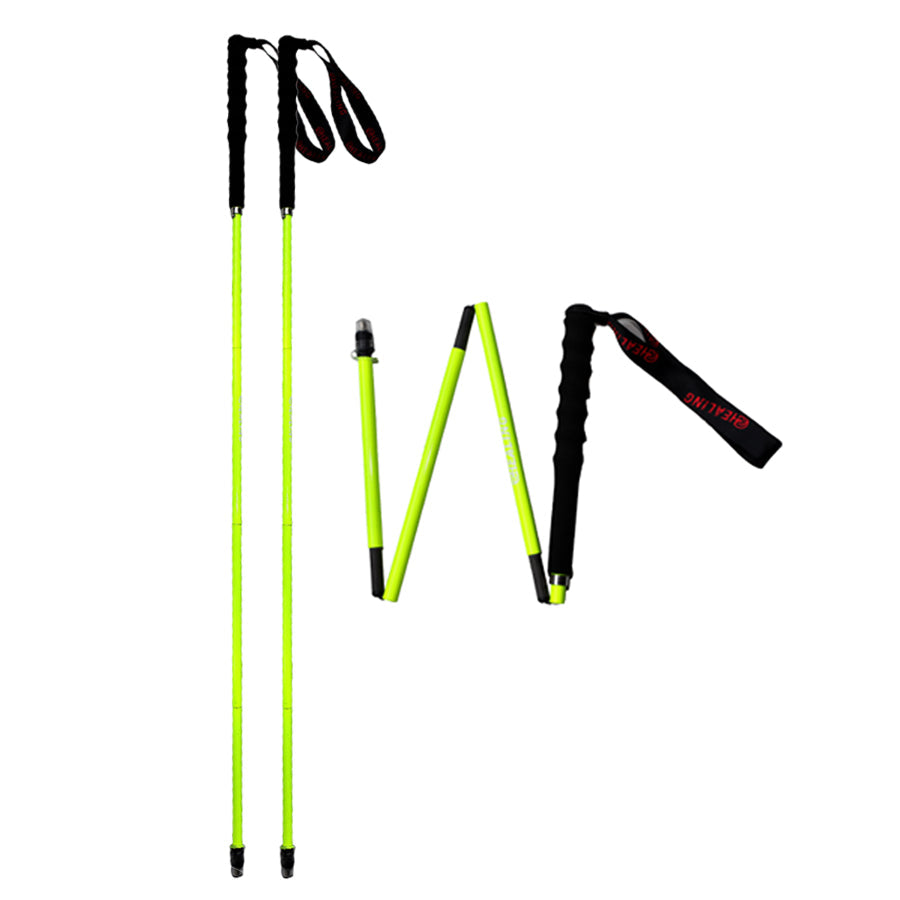 Carbon Trekking Poles – High Visibility - Neon Yellow